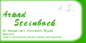 arpad steinbock business card